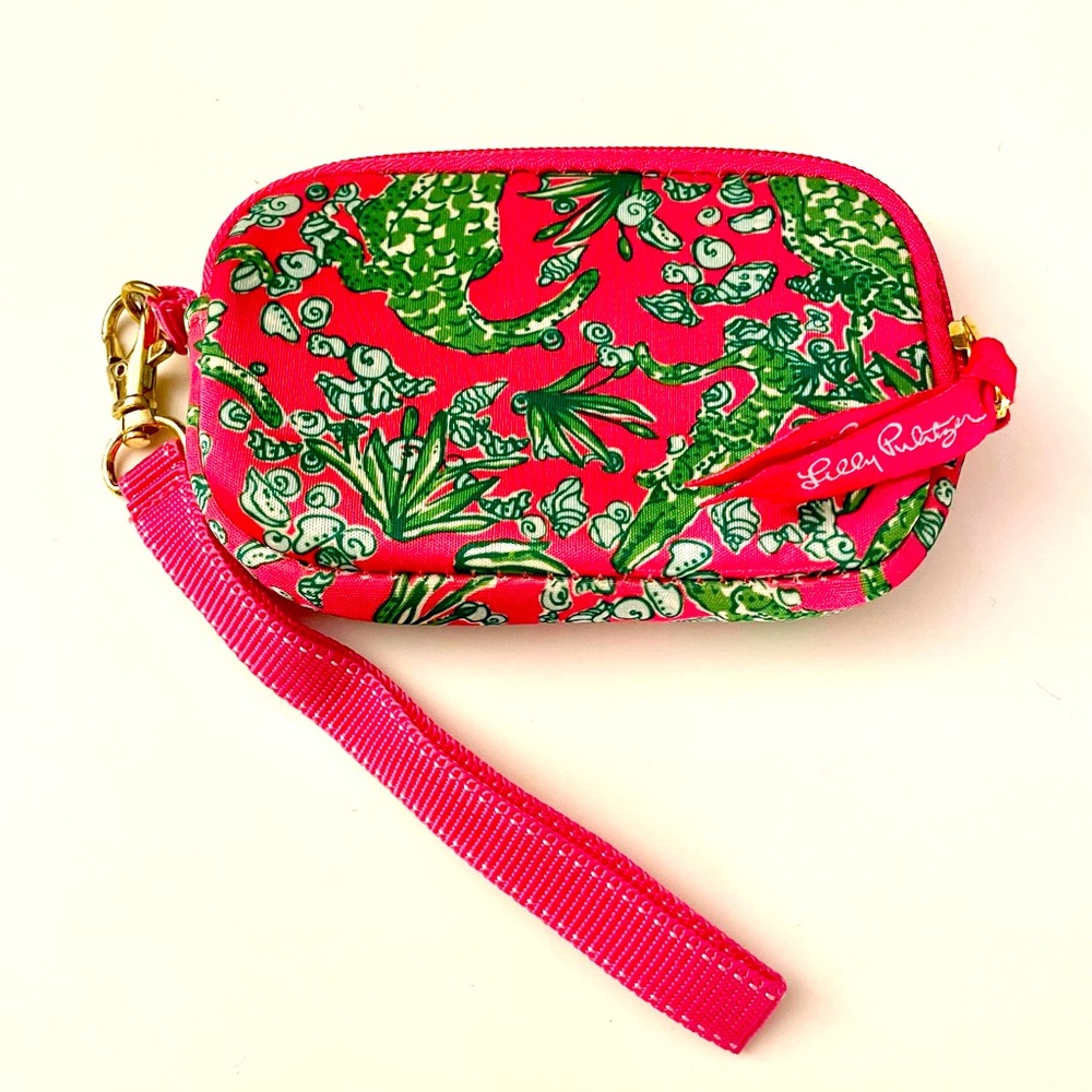 LILLY PULITZER Pink Alligator Coin Purse Wallet